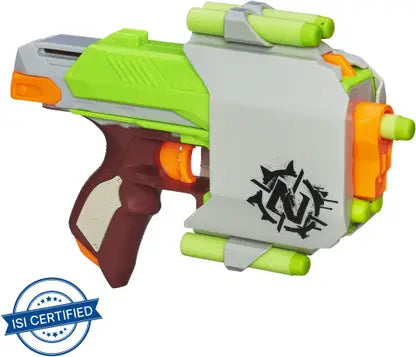 Nerf Zombie Strike Sidestrike Blaster, Holster with Belt Clip, Incl. 6 Darts, for 8+ Guns & Darts (Multicolor)