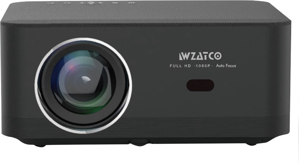 WZATCO Neo Fully Automatic (12600 lm / 1 Speaker / Wireless) Full HD Native 1080P, 4K HDR Android Projector for Home, (Auto Focus + Auto Keystone), HDMI ARC, Dual Wifi & BT, YouTube, Netflix, Prime & more Projector (Black)