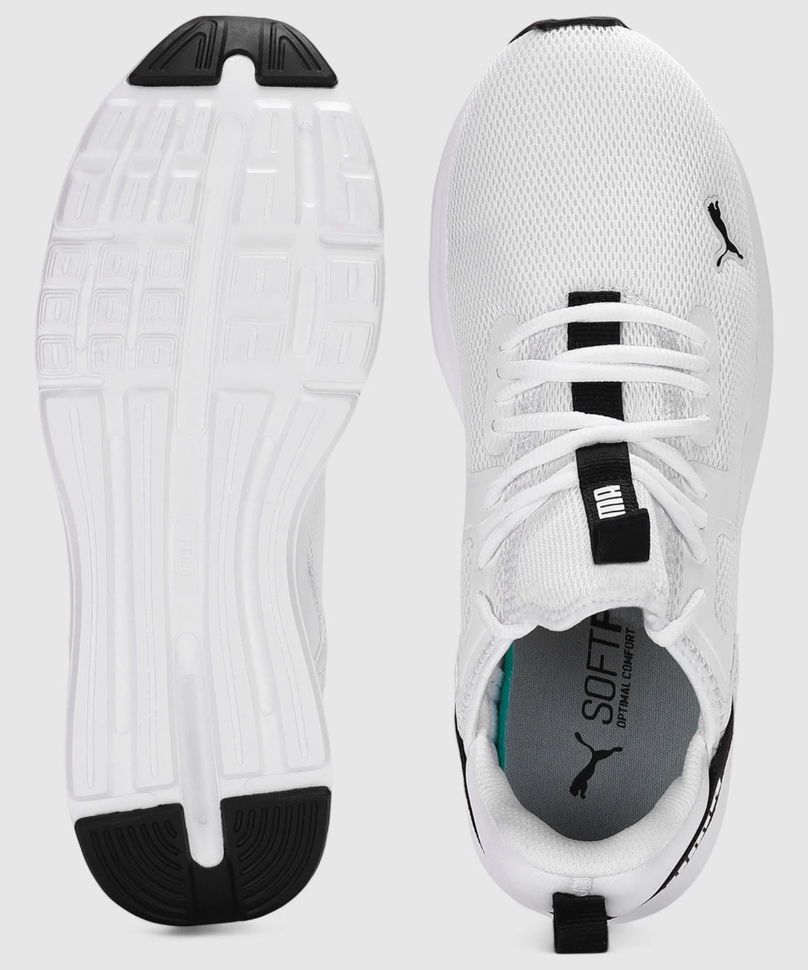 PUMA Enzo Stridance IDP Running Shoes For Men (Black-White , 7)
