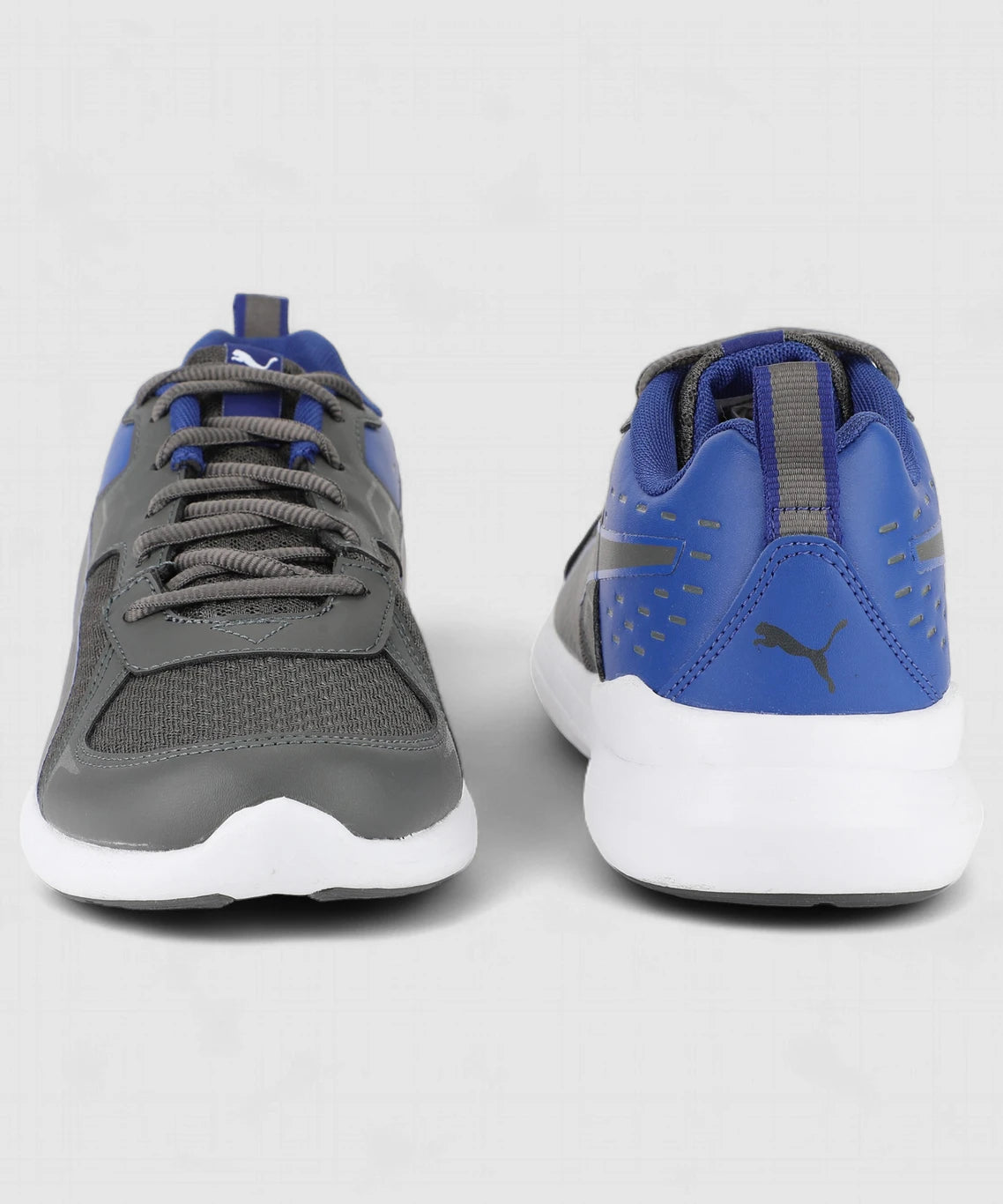 PUMA Pacer X Graphicster IDP Running Shoes For Men (Dark shadow-Surf the web- white , 8 )