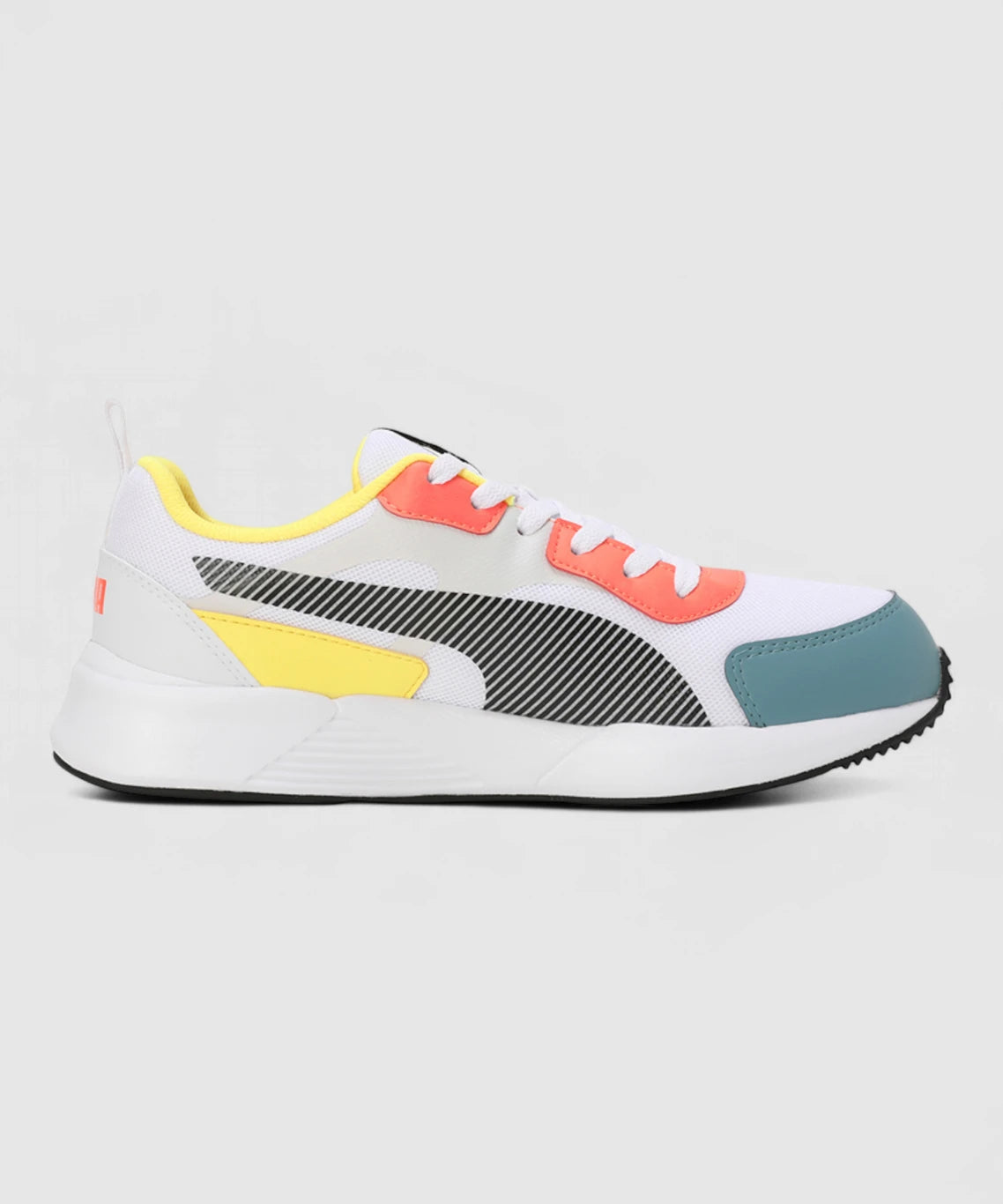 Puma Cblock IDP Sneakers For Men (White-Sedate Grey-Bold Blue , 6 )