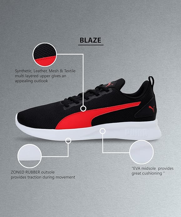 PUMA Unisex Blaze Running Shoes Black-4