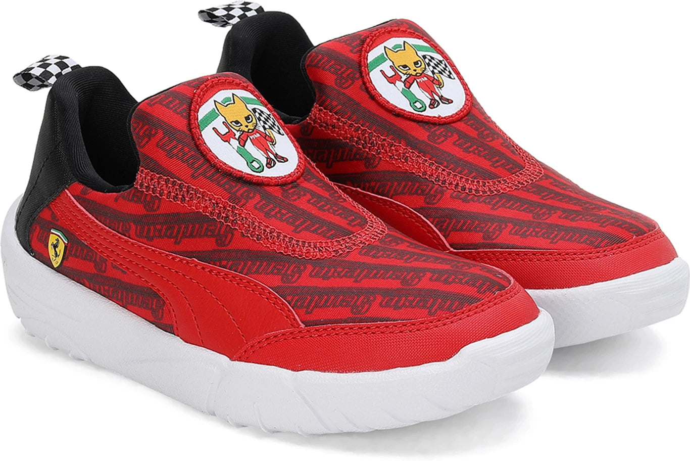 PUMA Slip on Sneakers For Boys & Girls (Red, 1 )