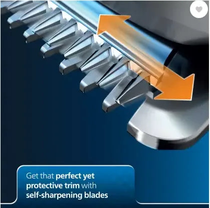 PHILIPS BT1233/18, Dura Power Tech, Skin Safe Trim Trimmer 30 min Runtime 4 Length Settings  (Black)