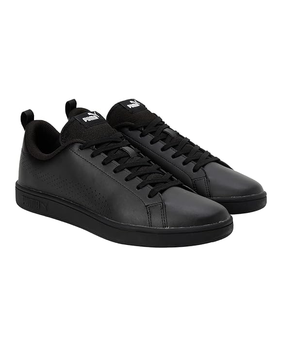 Puma Unisex-Adult Smash Ace Black-White Sneaker UK-10 (36815303)