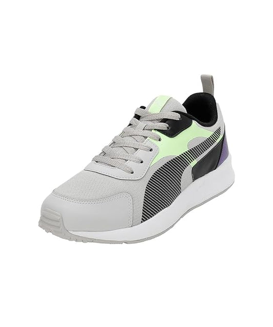 Puma Mens Cblock Cool Light Gray-Black-Fizzy Lime Sneaker UK-9 (38796410)