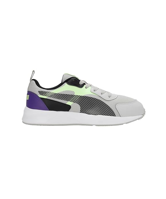 Puma Mens Cblock Cool Light Gray-Black-Fizzy Lime Sneaker UK-9 (38796410)