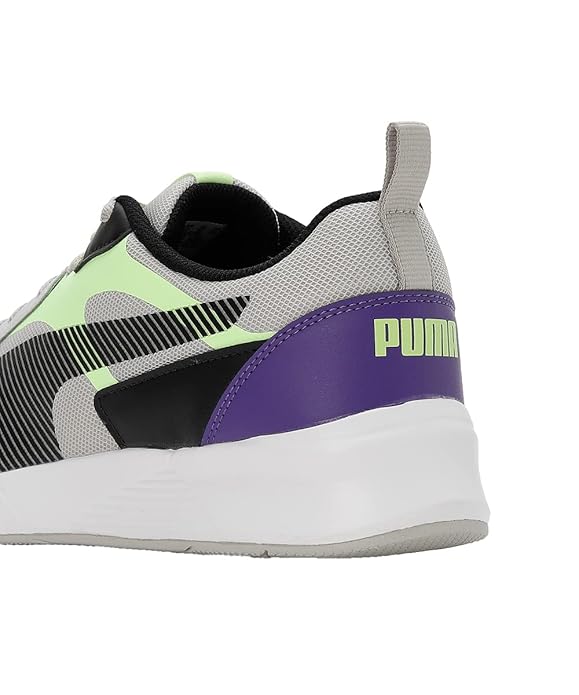 Puma Mens Cblock Cool Light Gray-Black-Fizzy Lime Sneaker UK-9 (38796410)