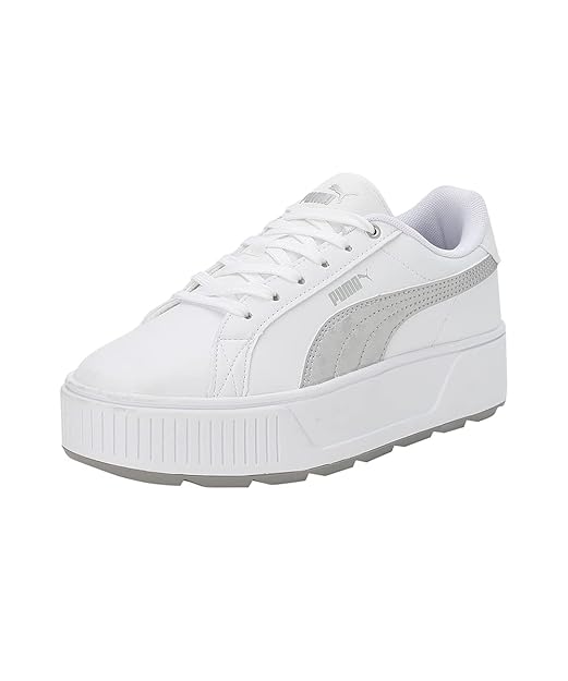 Puma Womens Karmen Space Metallics White-Matte Silver Sneaker UK-5 (38939602)