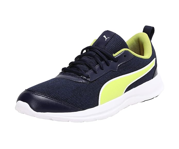Puma Mens Rapid Runner Peacoat-Limepunch Running Shoe UK-6 (37116504)