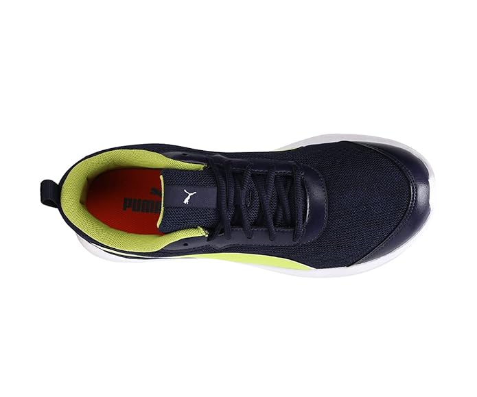 Puma Mens Rapid Runner Peacoat-Limepunch Running Shoe UK-6 (37116504)
