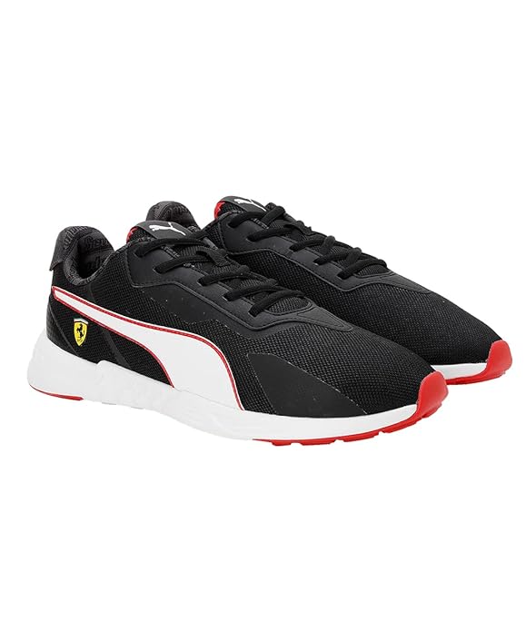 Puma Unisex-Adult Ferrari Tiburion Black-White Sneaker UK-10 (30751501)