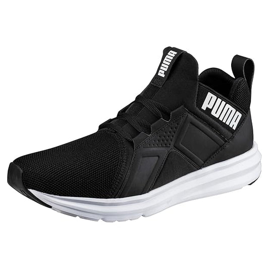 Puma Men's Enzo Mesh Black-White Running Shoe UK-6 (19001502)