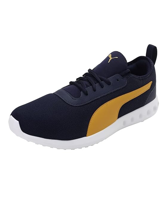 PUMA Men Trace V2 Running Shoes Peacoat-Mineral Yellow UK-8(37733902)
