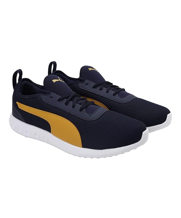 PUMA Men Trace V2 Running Shoes Peacoat-Mineral Yellow UK-8(37733902)