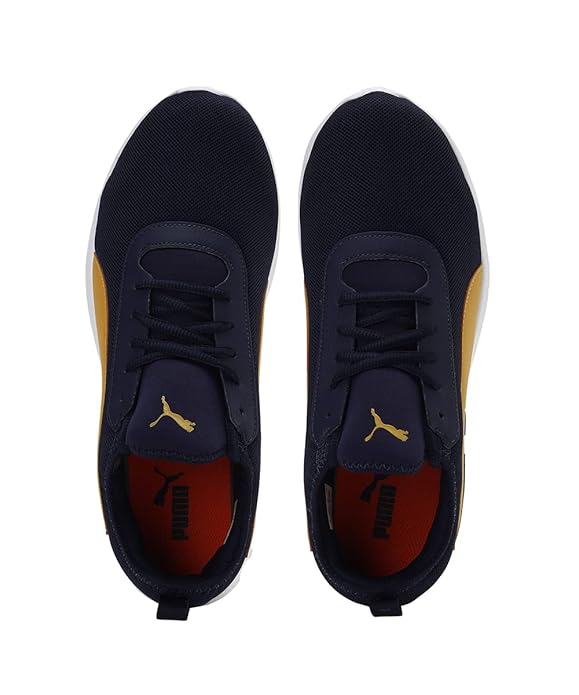 PUMA Men Trace V2 Running Shoes Peacoat-Mineral Yellow UK-8(37733902)