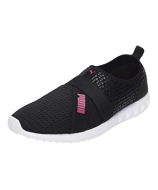 Puma Women's Dwane Slip-On IDP Black-Fuchsia Purple Running Shoes UK-4 (19333208)