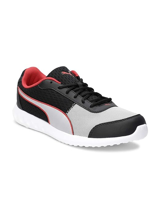 Puma Men's Cario Block MU High Risk Red Black-Silver Running Shoe Kids UK-8 (19390901)