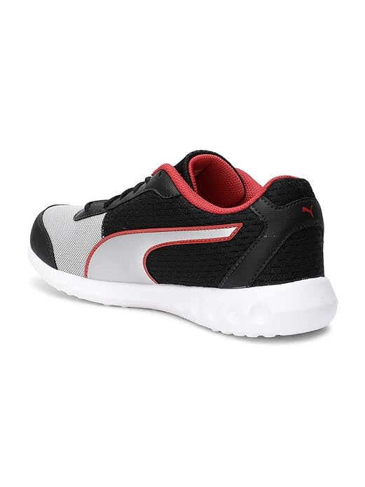 Puma Men's Cario Block MU High Risk Red Black-Silver Running Shoe Kids UK-8 (19390901)
