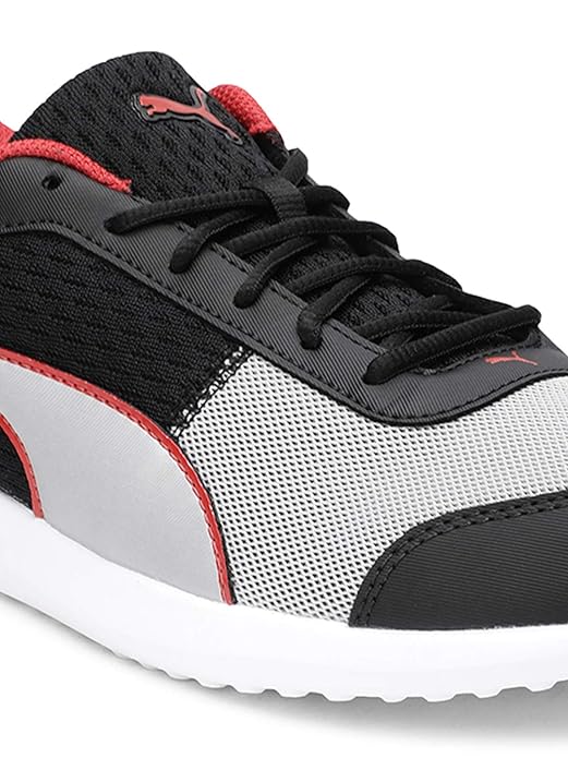 Puma Men's Cario Block MU High Risk Red Black-Silver Running Shoe Kids UK-8 (19390901)