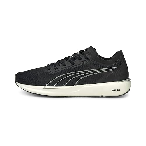 Puma Women's Liberate Nitro WNS Black White Silver Running Shoe-3 Kids UK (19445810)