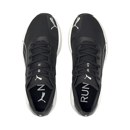 Puma Women's Liberate Nitro WNS Black White Silver Running Shoe-3 Kids UK (19445810)