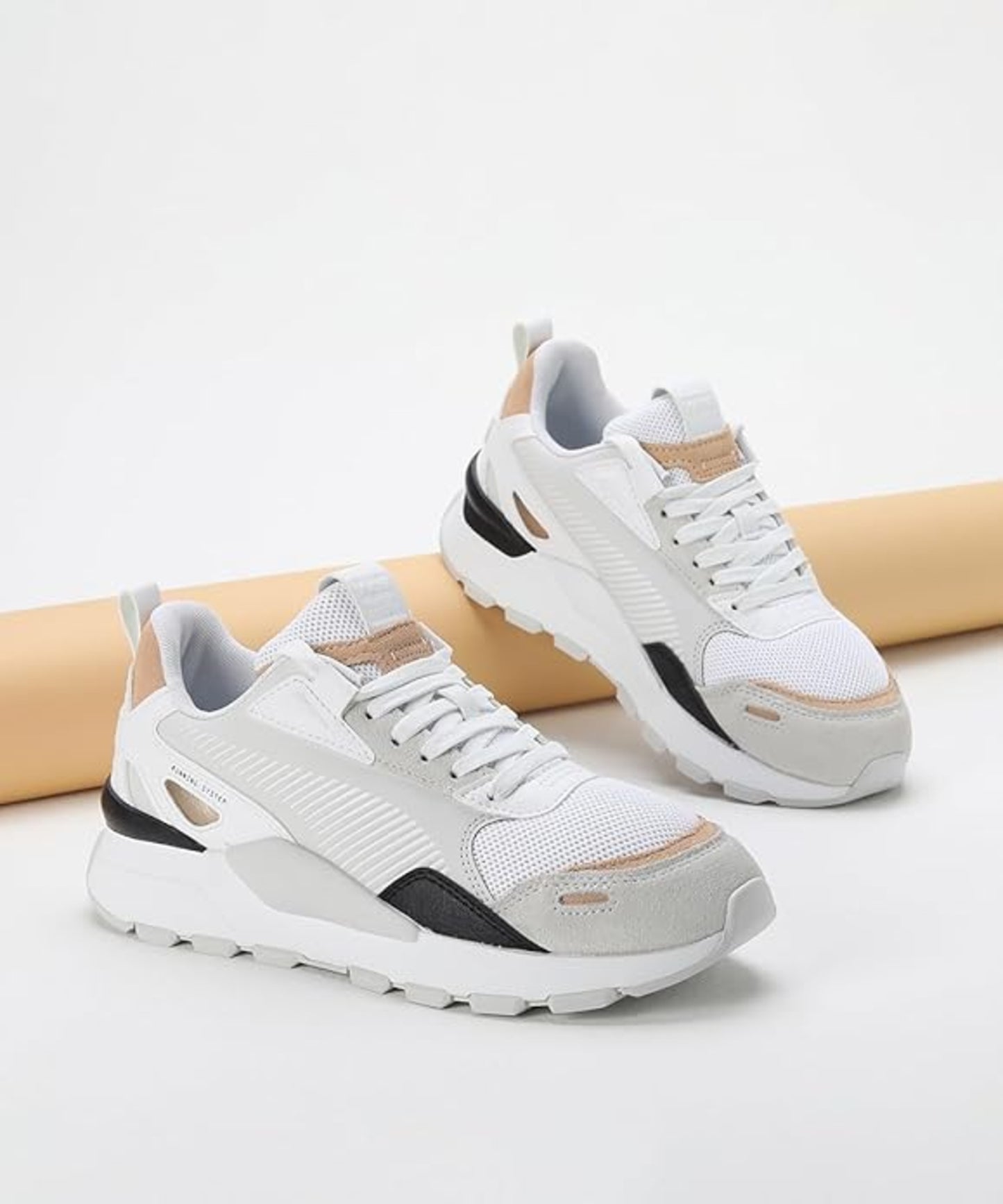 Puma Womens RS 3.0 Soft WNS White-Feather Gray Sneaker (39314101)