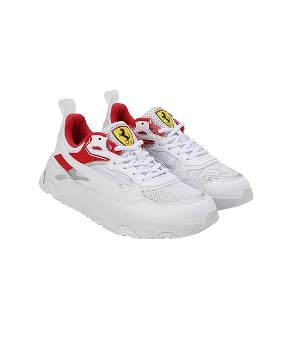 Puma Mens Ferrari Trinity White-Rosso Corsa Sneaker UK-11 (30795002)