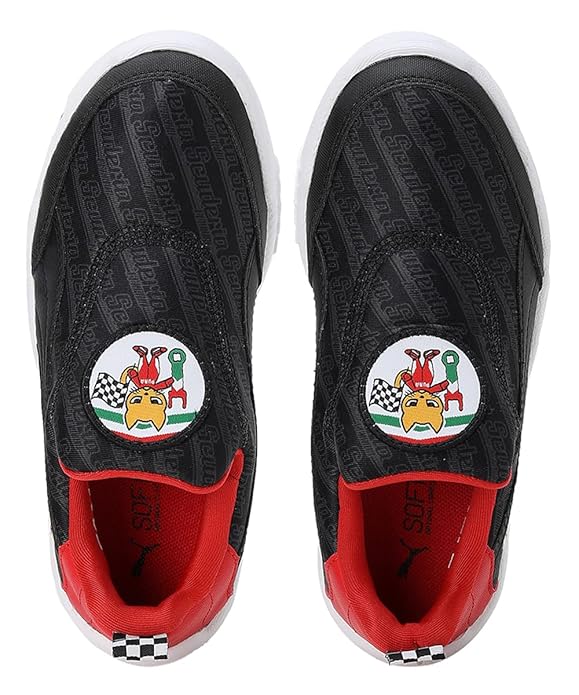 Puma Unisex-Kid Ferrari Bao Kart Pre-School Black-Rosso Corsa Sneaker UK-12 (30752001)