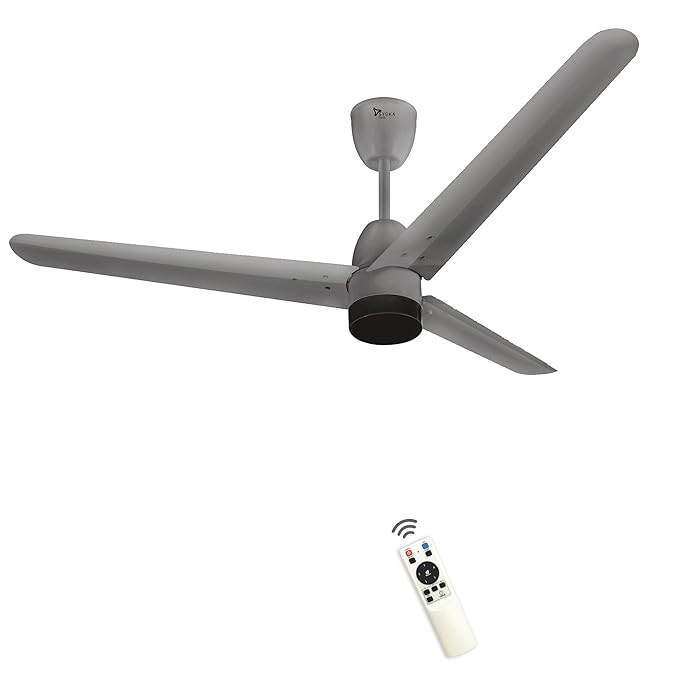 Syska EFFECTA SFR1500-5 Star BLDC Rated BEE Certified Energy Efficient 30 Watt High Speed Fan 1200MM with Remote Control (Grey)