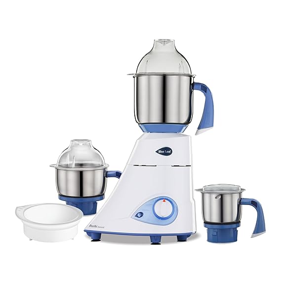 Preethi Blue Leaf Diamond MG-214 mixer grinder 750 watt (Blue/White), 3 jars