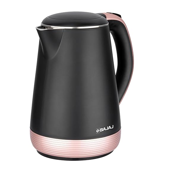 Bajaj KTP 1.7 Litre Electric Kettle | Concealed Element Stainless Steel 304 Food Grade Inner Body | Auto Shut-Off Dry Boil Mechanism