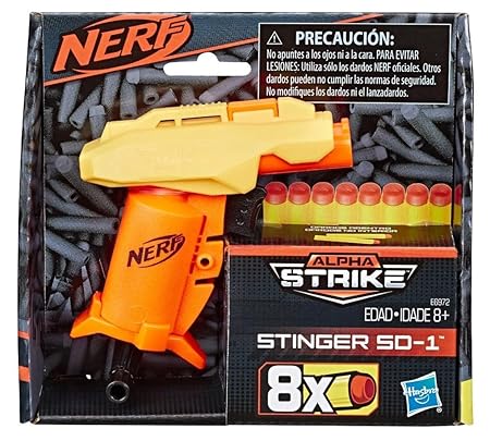 NERF STINGER SD1 TARGETING SET WITH BLASTER 2 HALF TARGETS AND 8 ELITE DARTS DARTS PLASTIC BULLETS