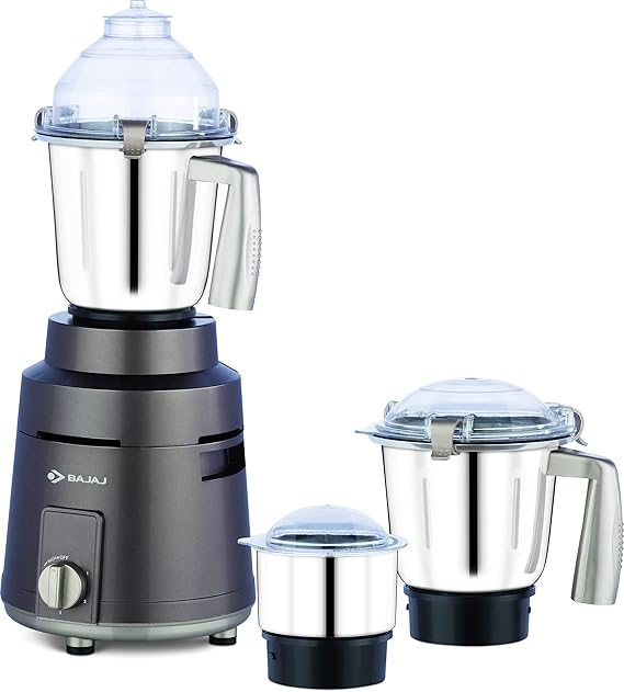 BAJAJ HERCULO 1000W POWERFUL MIXER GRINDER WITH NUTRI-PRO FEATURE 4 JARS COFFEE BROWN AND GOLD