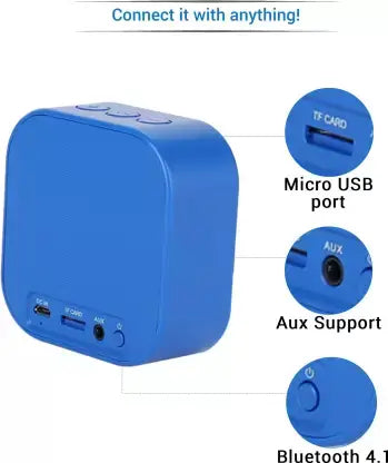Flipkart Smartbuy Portable Bluetooth Speaker DS-1763 3 W Bluetooth Speaker  (Blue, Stereo Channel)