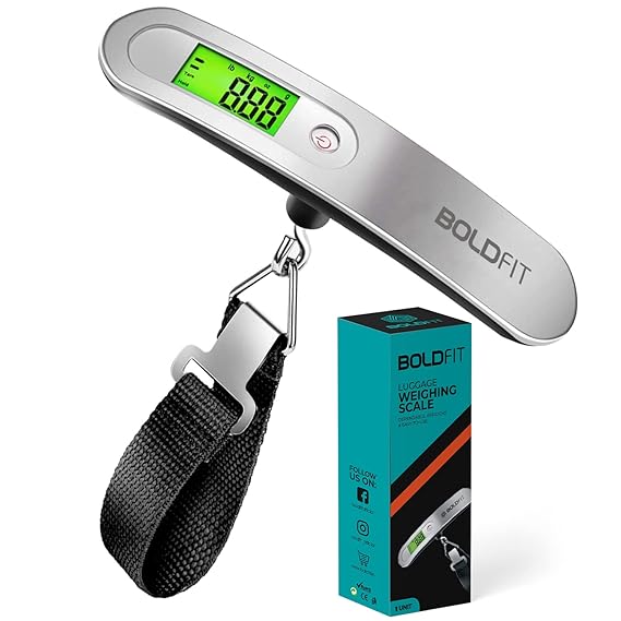 Boldfit Weight Machine For Luggage Weighing Scale For Luggage Capable Upto 50 Kg Weight Luggage Weight Machine Weighing Machine For Luggage With LCD Display...