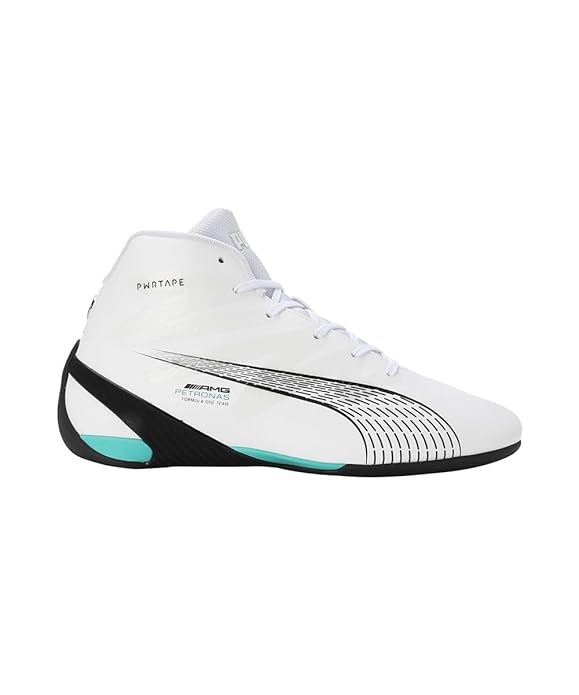 Puma Unisex-Adult MAPF1 Carbon Cat Mid White-Spectra Green-Black Sneaker UK-6 (30754401)