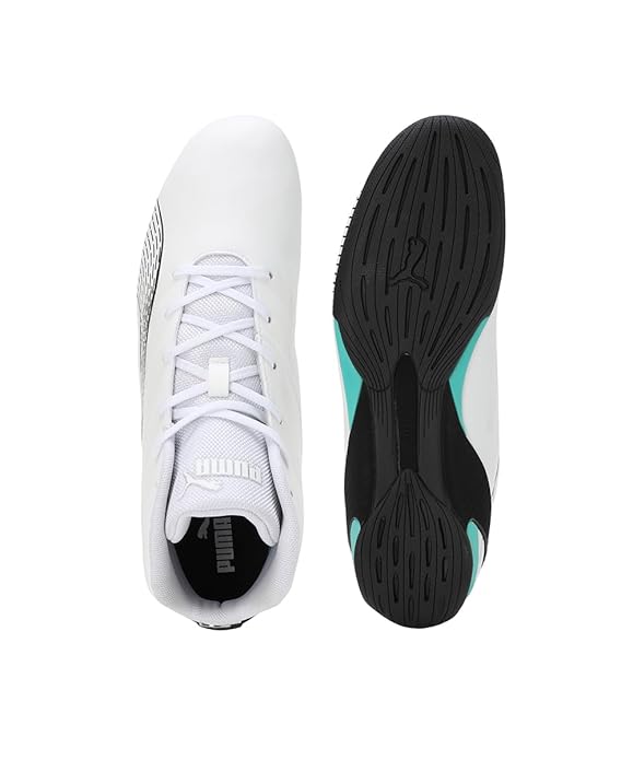 Puma Unisex-Adult MAPF1 Carbon Cat Mid White-Spectra Green-Black Sneaker UK-6 (30754401)