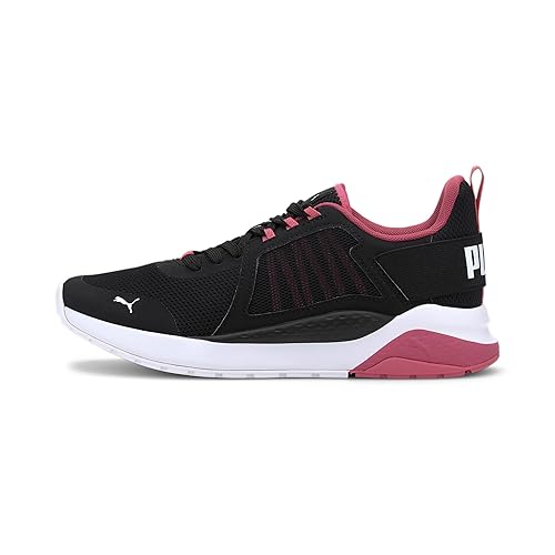 Puma Unisex-Adult Anzarun Puma Black-Glowing Pink-Puma White Sneaker UK-3 (37113113)