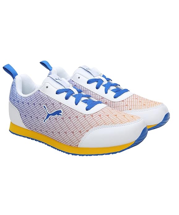 Puma Unisex Sunny Jr Sneaker, PUMA White-Spectra Yellow-PUMA Team Royal UK-5 (39046502)