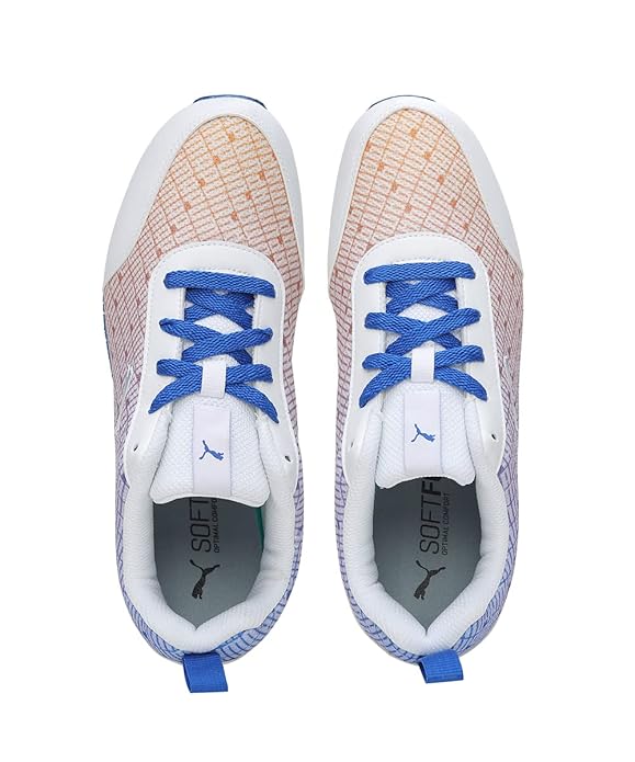 Puma Unisex Sunny Jr Sneaker, PUMA White-Spectra Yellow-PUMA Team Royal UK-5 (39046502)