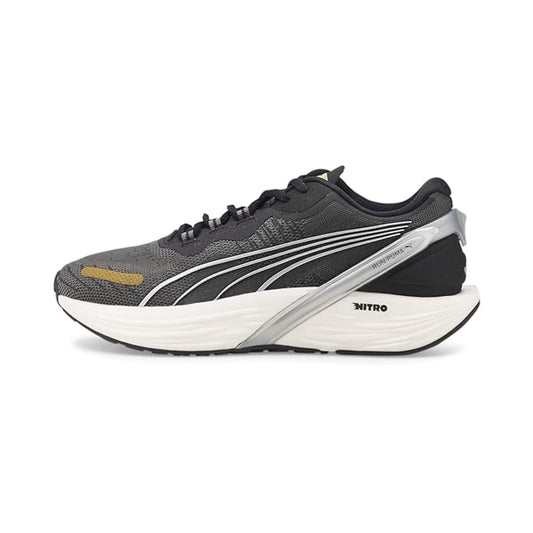 Puma Womens Run XX Nitro WNS Black-Metallic Silver-Team Gold Running Shoe -  (37617101)