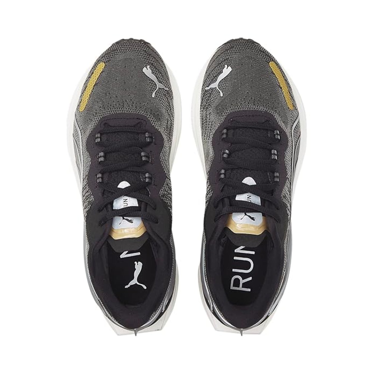 Puma Womens Run XX Nitro WNS Black-Metallic Silver-Team Gold Running Shoe -  (37617101)