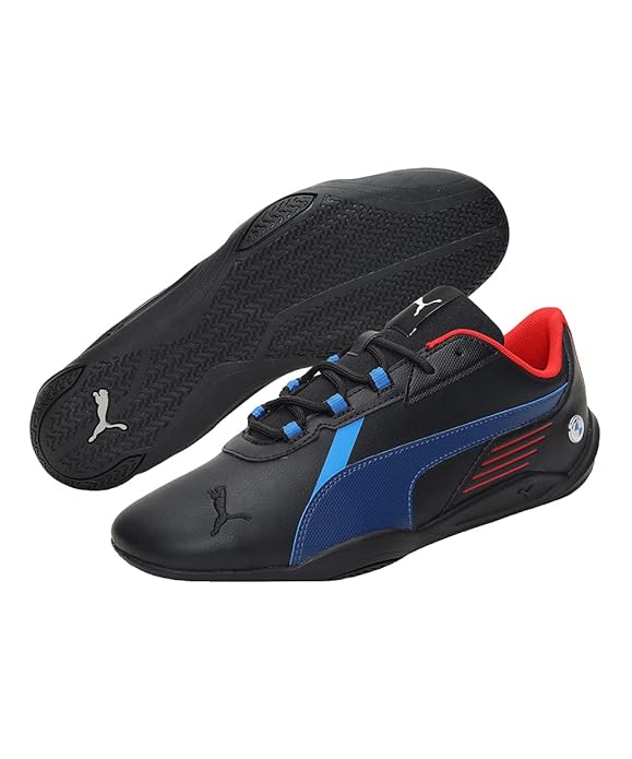 Puma Unisex-Child BMW MMS R-Cat Machina Jr Black-Estate Blue Sneaker UK-3 (30712501)