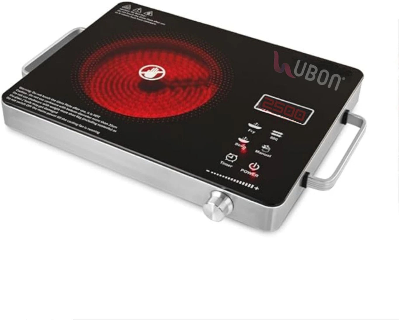 Ubon IC-101 , 2500 W Infrared Cooktop Touch Panel (Black, 2500w Heavyduty Infrared Induction Cooktop for Efficient Smart Cooking)