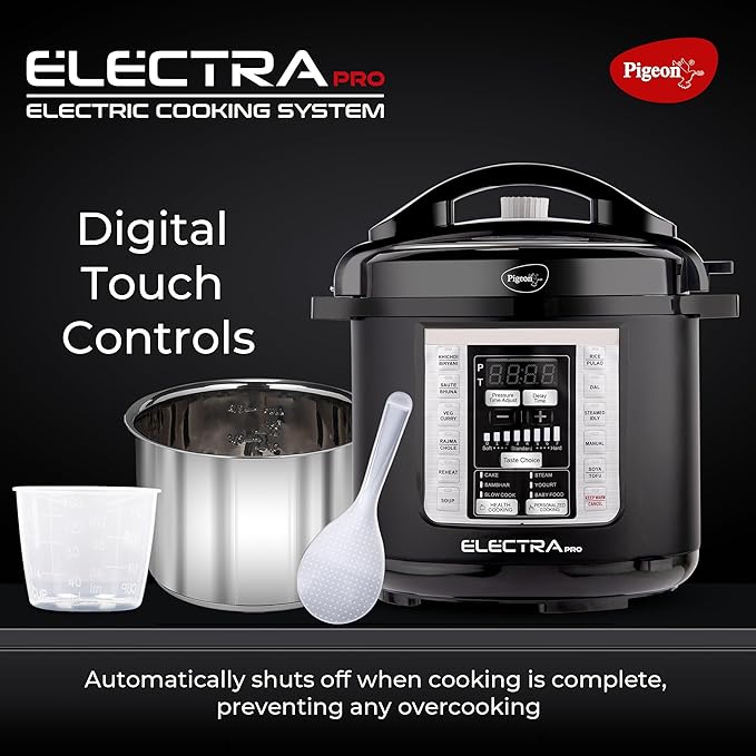 Pigeon By Stovekraft Electra Pro 6 Litre Electric Pressure Cooker with Digital Display