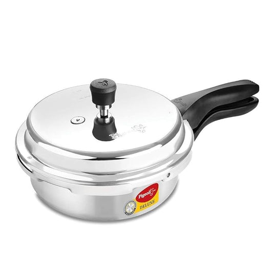 Pigeon By Stovekraft Deluxe Aluminium Outer Lid Pressure Cooker 2 Litres, Silver