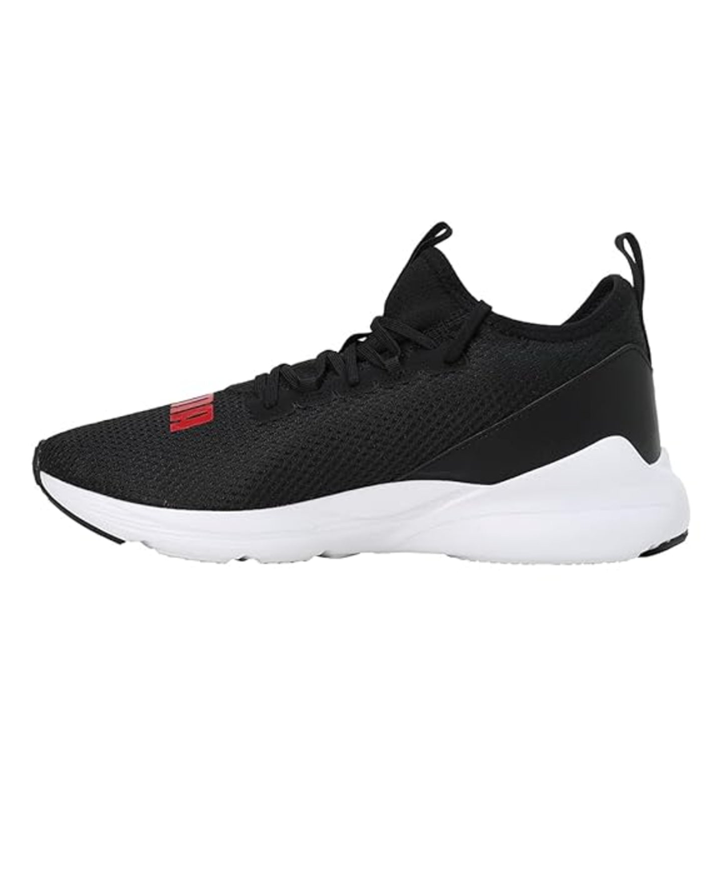 Puma Mens Cell Vive Bright Black-High Risk Red-White Running Shoe (19542404)