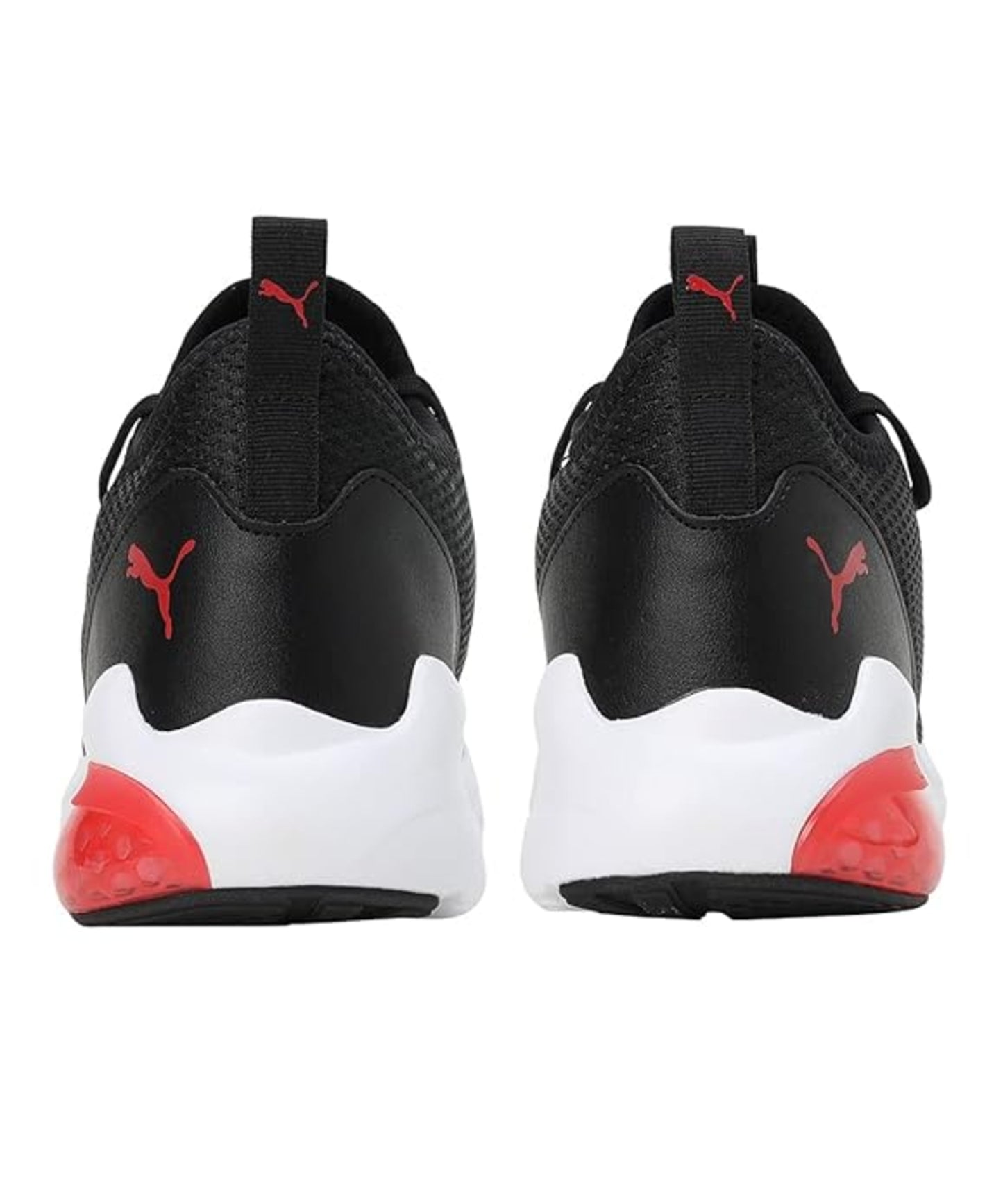 Puma Mens Cell Vive Bright Black-High Risk Red-White Running Shoe (19542404)