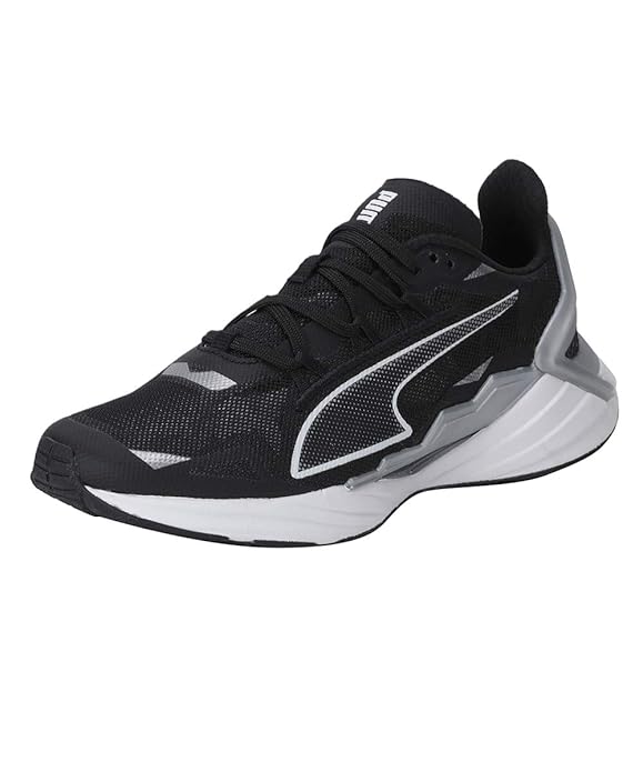 Puma Unisex UltraRide Jr Black White Sneaker UK-4 (19410401)
